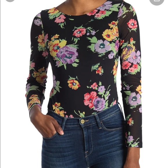 Wayf Tops - Wayf Floral Print Bodysuit